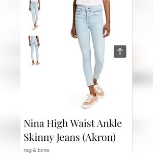 rag & bone "Nina" High-rise Ankle Skinny